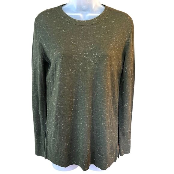 Banana Republic Green Gold Wool Blend Pullover Sweater Sz XS Classic Academia - Picture 5 of 15